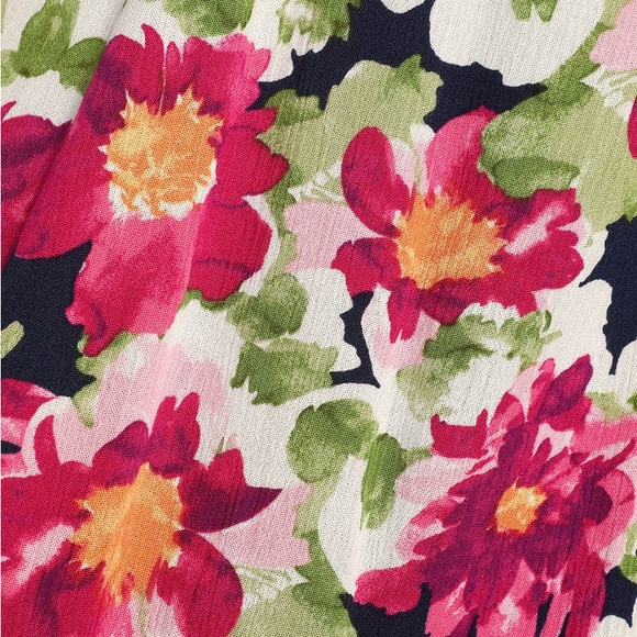 Lulu’s Harbor Point Magenta Multi Floral Print Wrap Dress - Picture 8 of 8